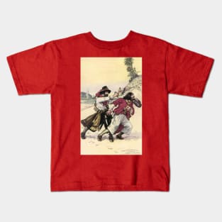 Pirate Duel till the Death on the Beach Kids T-Shirt